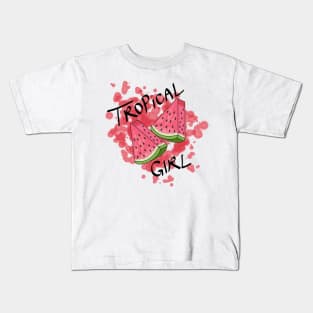 Tropical Girl - Watermelon Kids T-Shirt